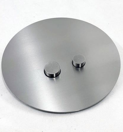 Treemme Rubinetterie design rond bedieningspaneel met 2 ronde drukknoppen ø280 mm RVS