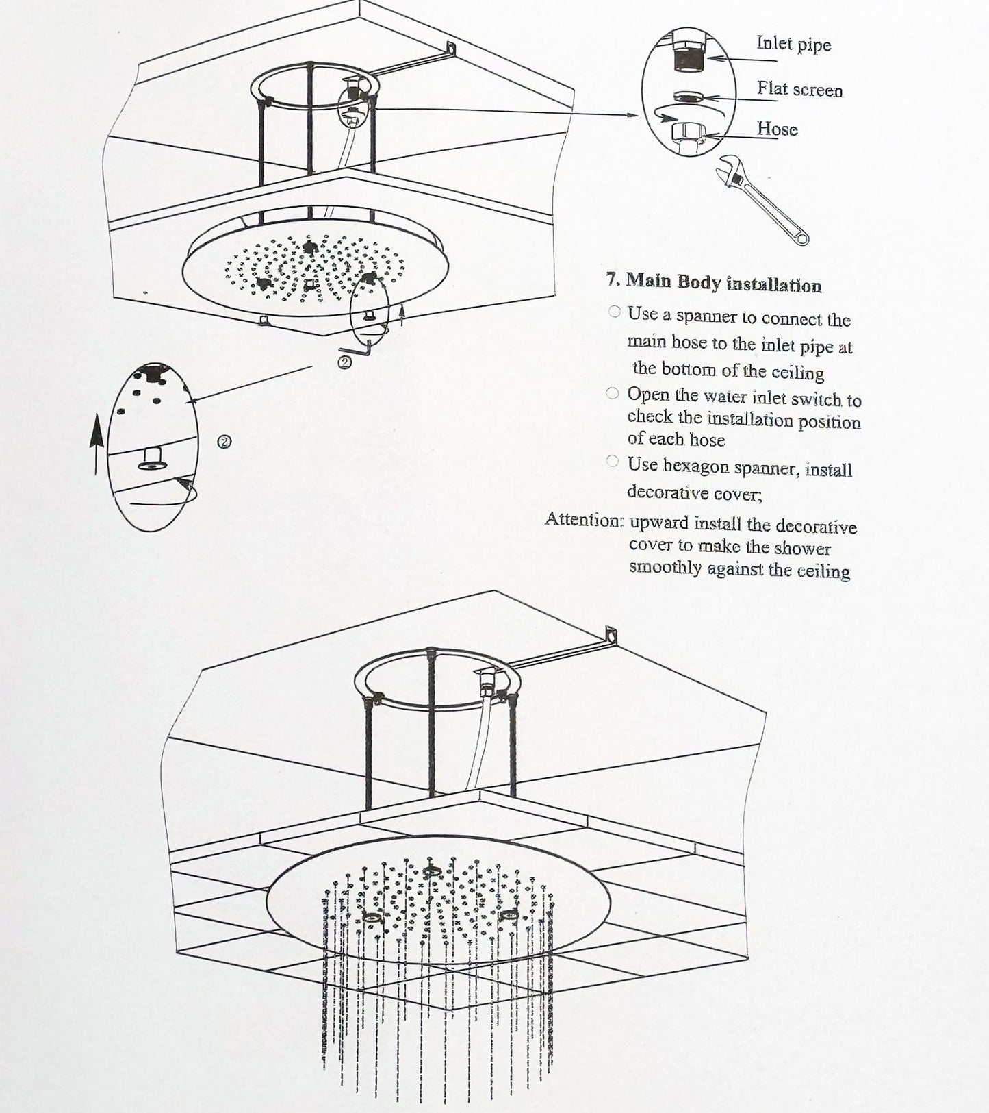 Wiesbaden UFO inbouw hoofddouche, regendouche plafond 50 cm, chroom