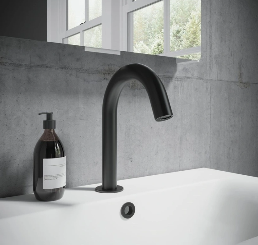 Crosswater MRPO Sensor Wastafelkraan opbouw Mat Zwart PROX135DNM