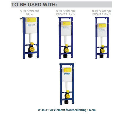 WISA, SCHWAB, LIV, KATION DUO GLASS elektronische spoelplaat, bedieningspaneel zwart glas