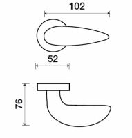 Opera Frascio design massieve deurkrukken mat chroom