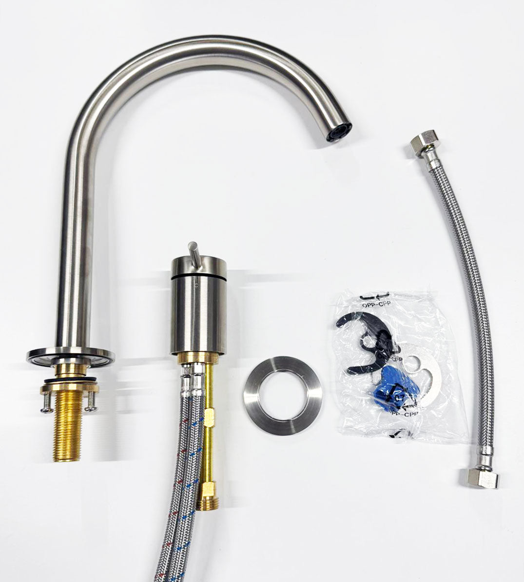 IVY Bond Coldstart 2-gats wastafelmengkraan, Geborsteld Nikkel PVD