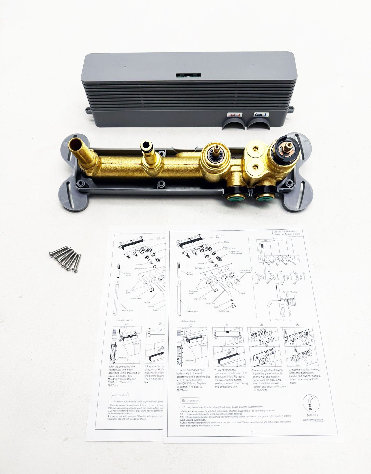 Regn thermostatische bad inbouwdeel t.b.v. inbouw badmengkraan artikelnummer 15002