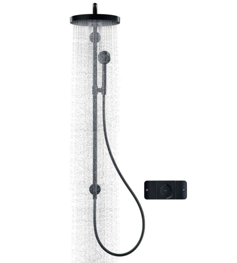 Hansgrohe AXOR One inbouw thermostaat Doucheset Showerpipe 280, 1 jet, Mat Zwart
