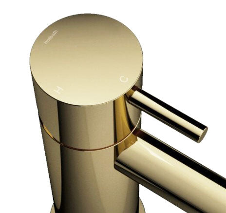 Hotbath Cobber wastafelkraan gepolijst messing PVD