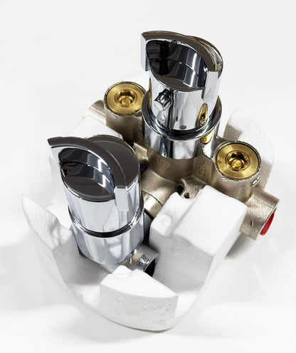 Paini Morgana Italiaanse design inbouw thermostaatkraan met 2 weg omstel, chroom