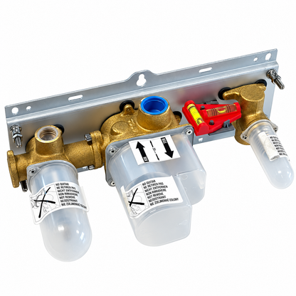 Tres B-System inbouwdoucheset met thermostaat en 30 cm hoofddouche – chroom