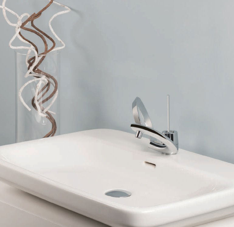 Ritmonio Paolo e Francesca Design ééngats wastafelkraan met joystick-hendel – Chroom