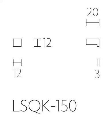 Meubelknop Square LSQK-150 Mat RVS 12 mm