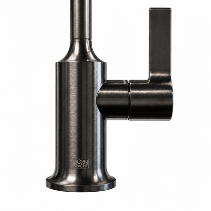 Dornbracht VAIA ééngreeps wastafelmengkraan zonder waste, 167 mm uitloop, Dark Platinum Geborsteld 33521809-99