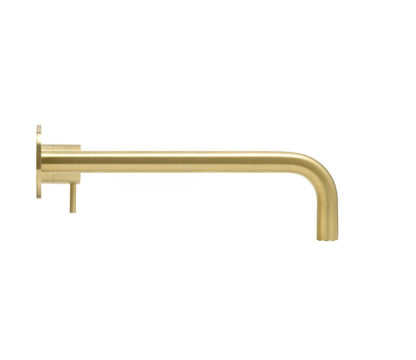 Qisani Flow wastafelkraan afbouwdeel met 250 mm uitloop light gold PVD