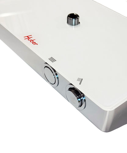 Huber Italia Contenital Push douchesysteem met thermostaat en planchet – chroom/wit
