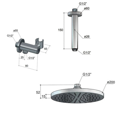 Hotbath Buddy IBS 1A Get Together inbouw doucheset, Chroom