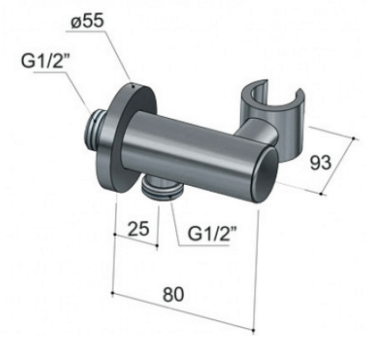 Hotbath Buddy inbouw douchethermostaatset met 30 cm hoofddouche met wandbevestiging, chroom 