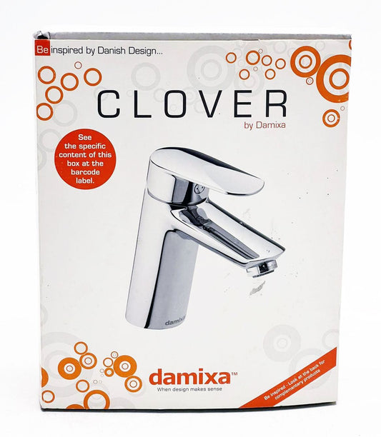 Damixa Clover 1-gats wastafelkraan met X-change connector kit en klik waste chroom