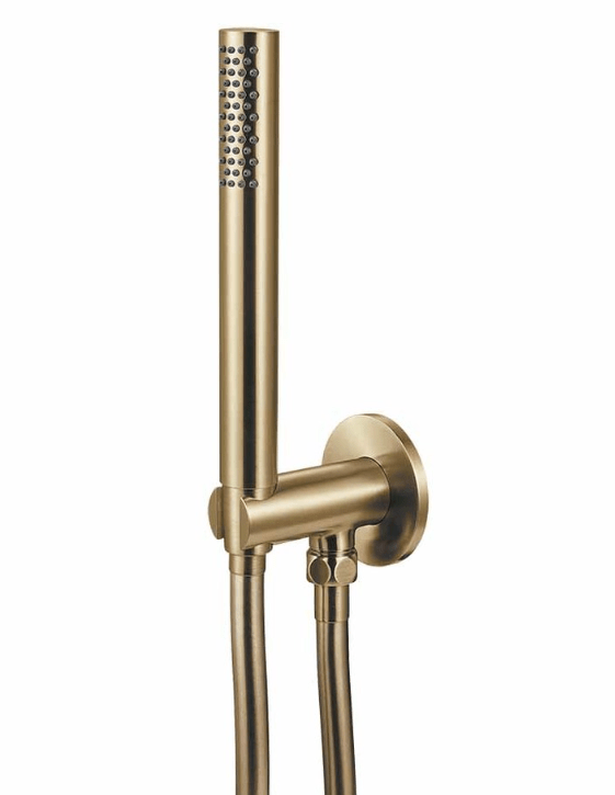 Qisani Flow thermostatische inbouw baddouchekraan 2-weg ovaal Gold / Goud