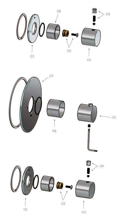 Hotbath Cobber IBS20BL Get Together inbouw doucheset met glijstang en 20 cm hoofddouche, mat zwart