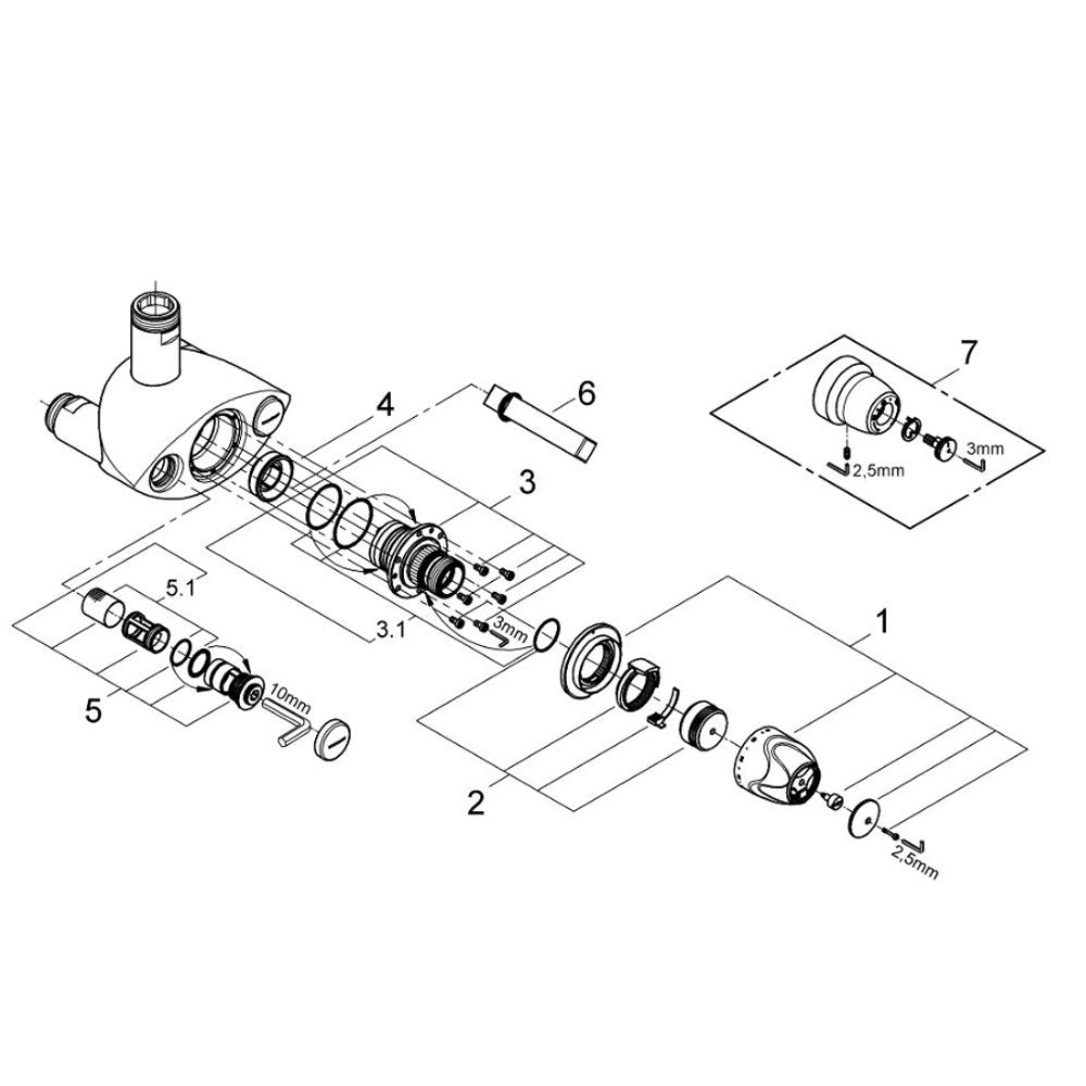 Grohe Grohtherm XL centraal thermostaatkraan chroom