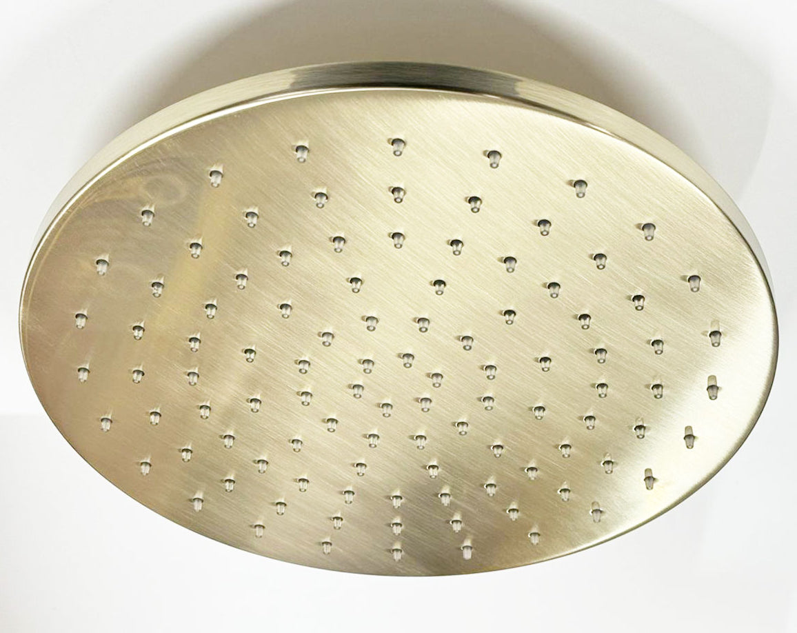 Nobili Luxe hoofddouche rond Ø 30 cm geborsteld messing PVD AD139/113CGP