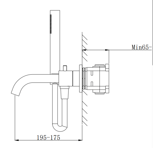 Regn thermostatische bad inbouwdeel t.b.v. inbouw badmengkraan artikelnummer 15002