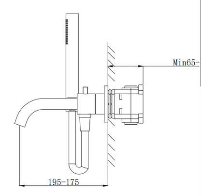 Regn thermostatische bad inbouwdeel t.b.v. inbouw badmengkraan artikelnummer 15002