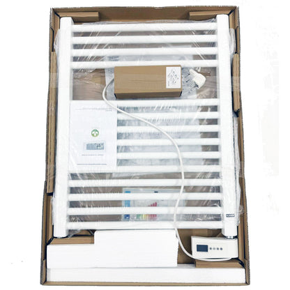 Plieger Palermo-EL elektrische handdoekradiator – designradiator 68,8 × 55 cm, 300 Watt, wit