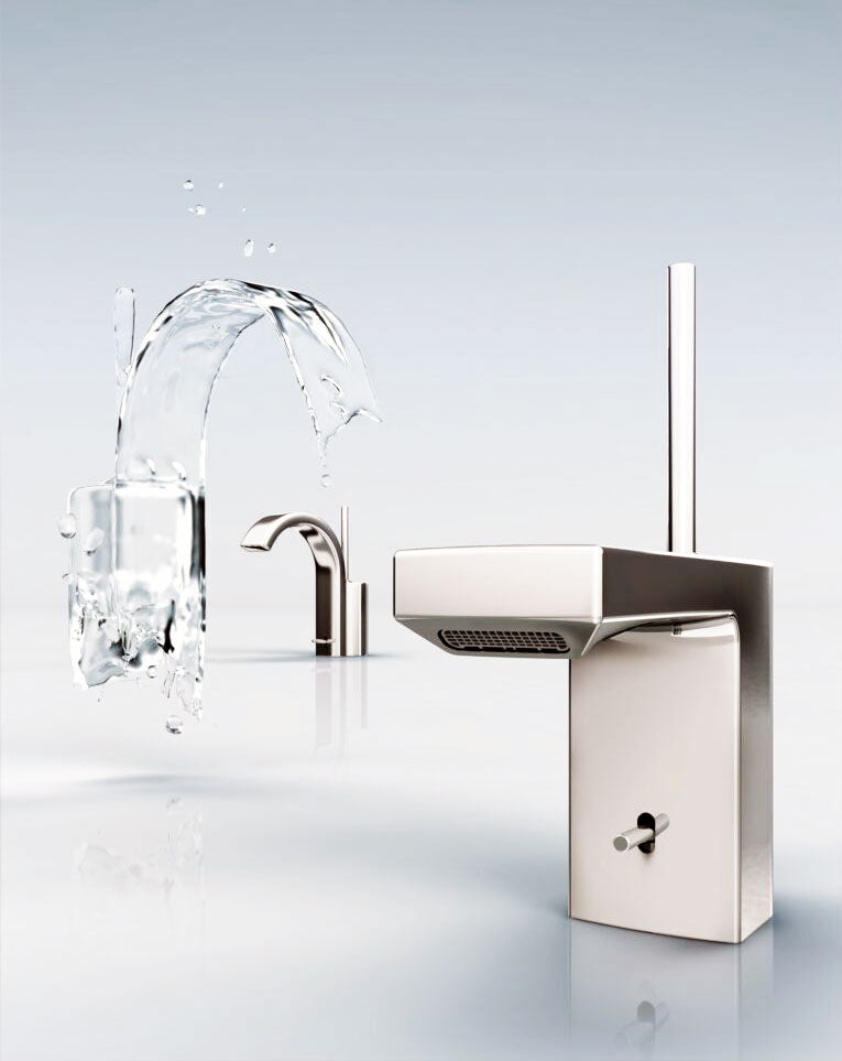 Jado Glance wastafelkraan met waste bediening, Chroom