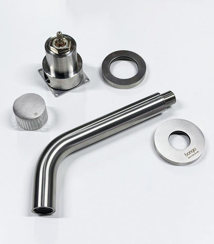 Bongio TIME2020 design wandmengkraan met progressieve cartridge, RVS