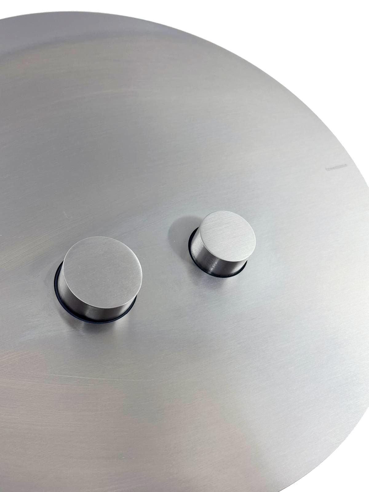 Treemme Rubinetterie design rond bedieningspaneel met 2 ronde drukknoppen ø280 mm RVS