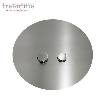 Treemme Rubinetterie design rond bedieningspaneel met 2 ronde drukknoppen ø280 mm RVS