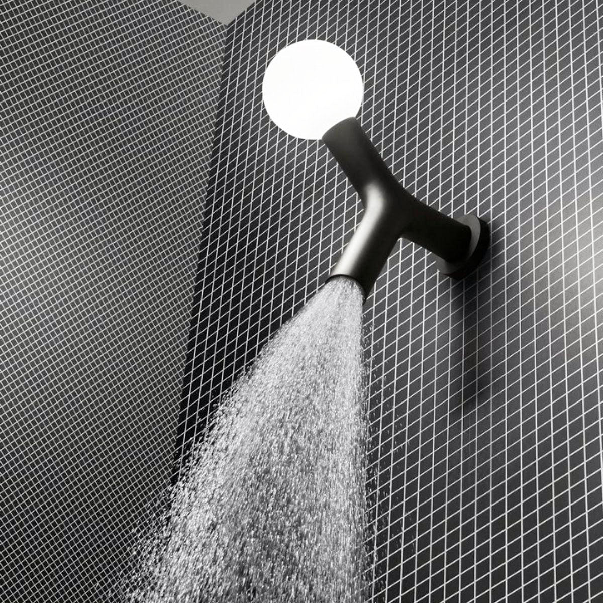 Antonio Lupi Appolo 2 exclusief design hoofddouche met LED verlichting mat zwart