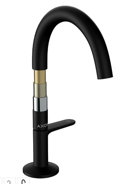 Hansgrohe Axor One wastafelkraan met afvoergarnituur Push-Open, Mat Zwart