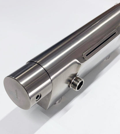 Hotbath Cobber badthermostaat Cascade watervaluitloop geborsteld mat nikkel