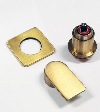 Treemme Ran design 2-gats inbouw wandmengkraan, geborsteld goud