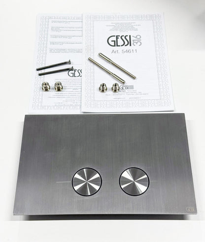 Wandmontage toiletplaat, voor Geberit Sigma 8 en Sigma 12, geborsteld RVS