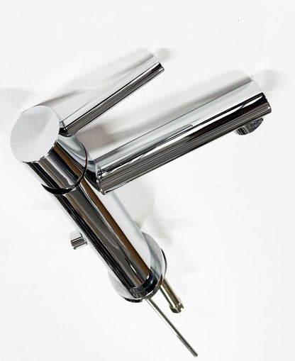 Gessi Ovale ééngreeps wastafelmengkraan, met 1 1/4 waste, 120 mm uitloop, Chroom