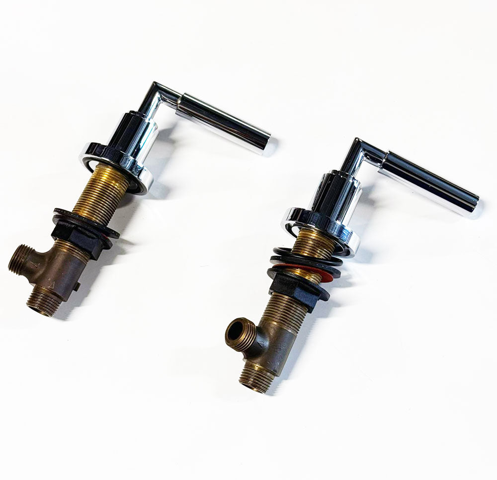 2 x Dornbracht Tara Classic compleet stopkranen koud en warm Chroom (showmodel)