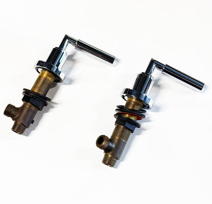 2 x Dornbracht Tara Classic compleet stopkranen koud en warm Chroom (showmodel)