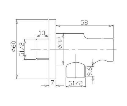 Wiesbaden Caral One-pack luxe inbouw regendoucheset met 300 mm hoofddouche mat zwart