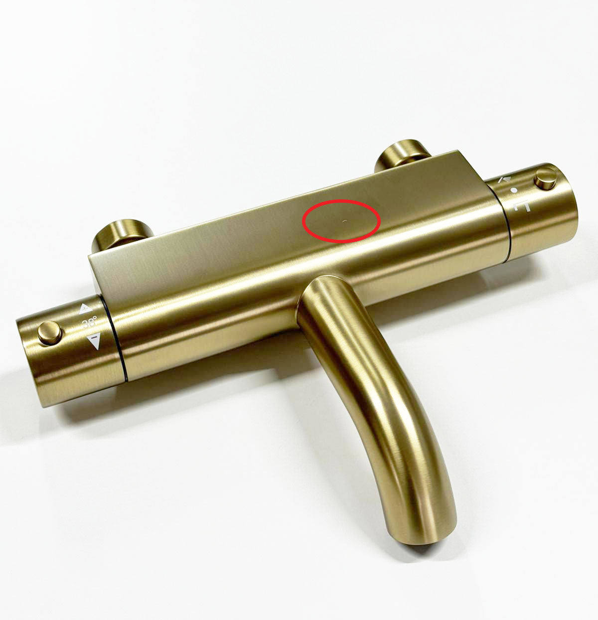 Lavigo Sky badthermostaat geborsteld safe touch goud mat PVD