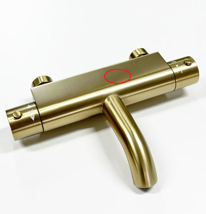 Lavigo Sky badthermostaat geborsteld safe touch goud mat PVD