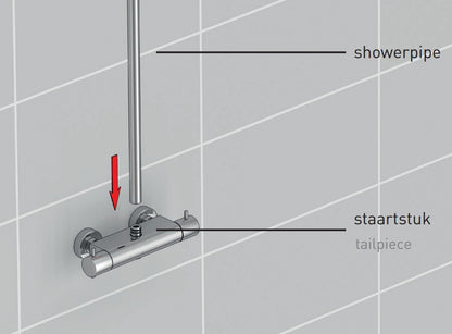 Ivy Bond losse therm.kraan 2-weg tbv douche-opbouwset, Geborsteld mat goud PVD
