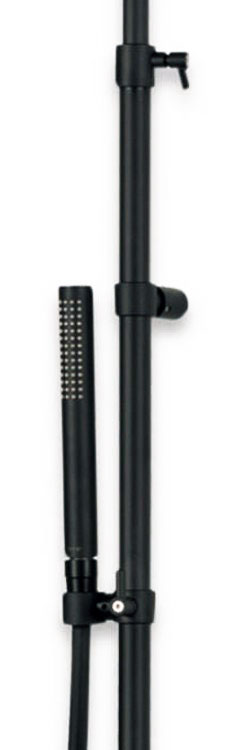 Bongio Squadra regendouche met thermostaat, hoofddouche 20cm en handdouche mat zwart