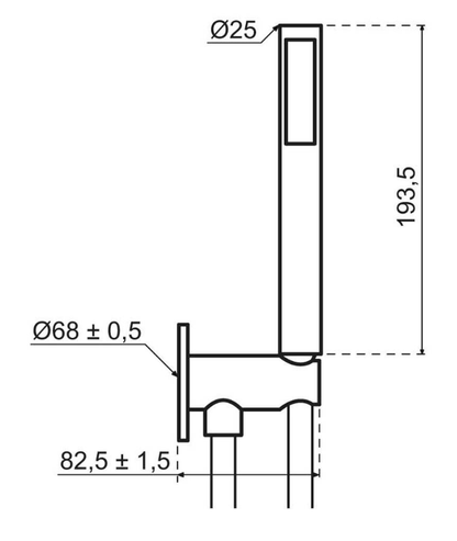 Qisani Flow thermostatische inbouw baddouchekraan 2-weg ovaal Gold / Goud