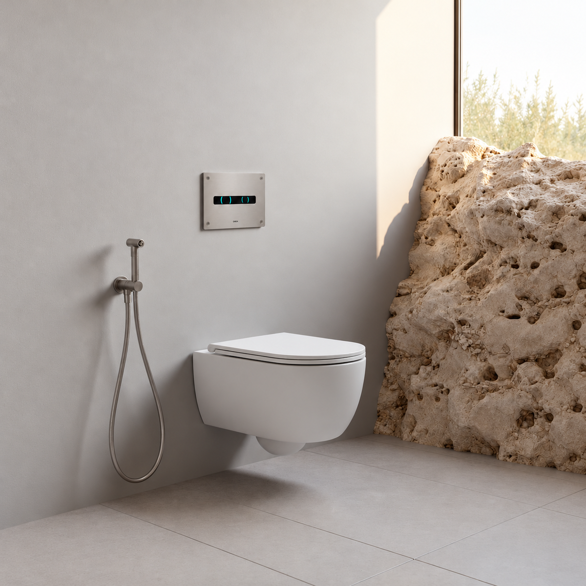 Wisa XS Eos infrarood bedieningspaneel Vandalissimo dualflush RVS