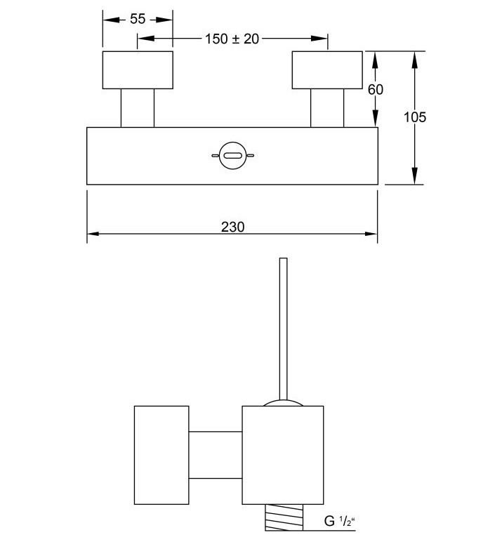 Steinberg 1-greeps design douchemengkraan met keramisch joystick-cartridge chroom