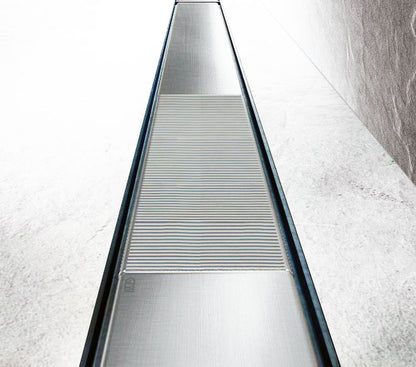 Gessi Shower Drain met afdekplaten 90 x 60 mm, Geborsteld chroom