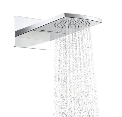 Hansgrohe Showerselect thermostatische inbouw doucheset met Raindance rechthoek regendouche met waterval, glanzend chroom