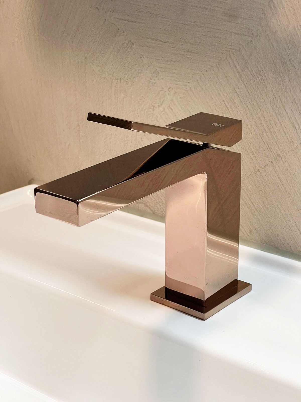 Gessi Rettangolo K 1-greeps wastafelmengkraan Copper PVD