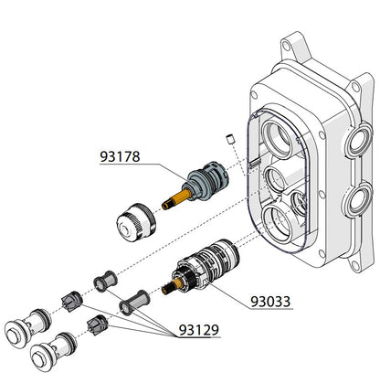 Damixa Silhouet inbouw thermostaat douchekraan inbouw + afbouwdeel met omstel, Staal